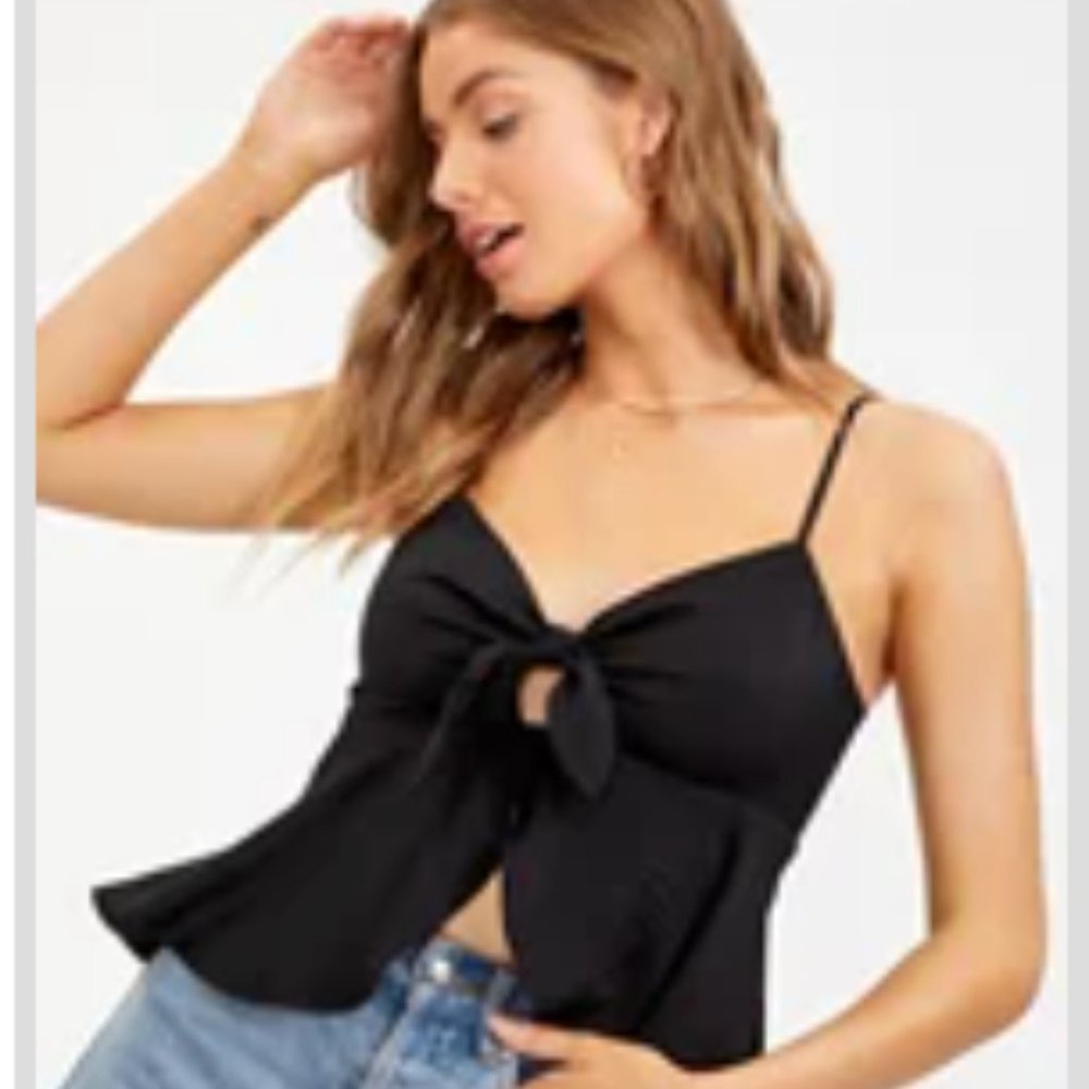 Silky Tie Front Cami